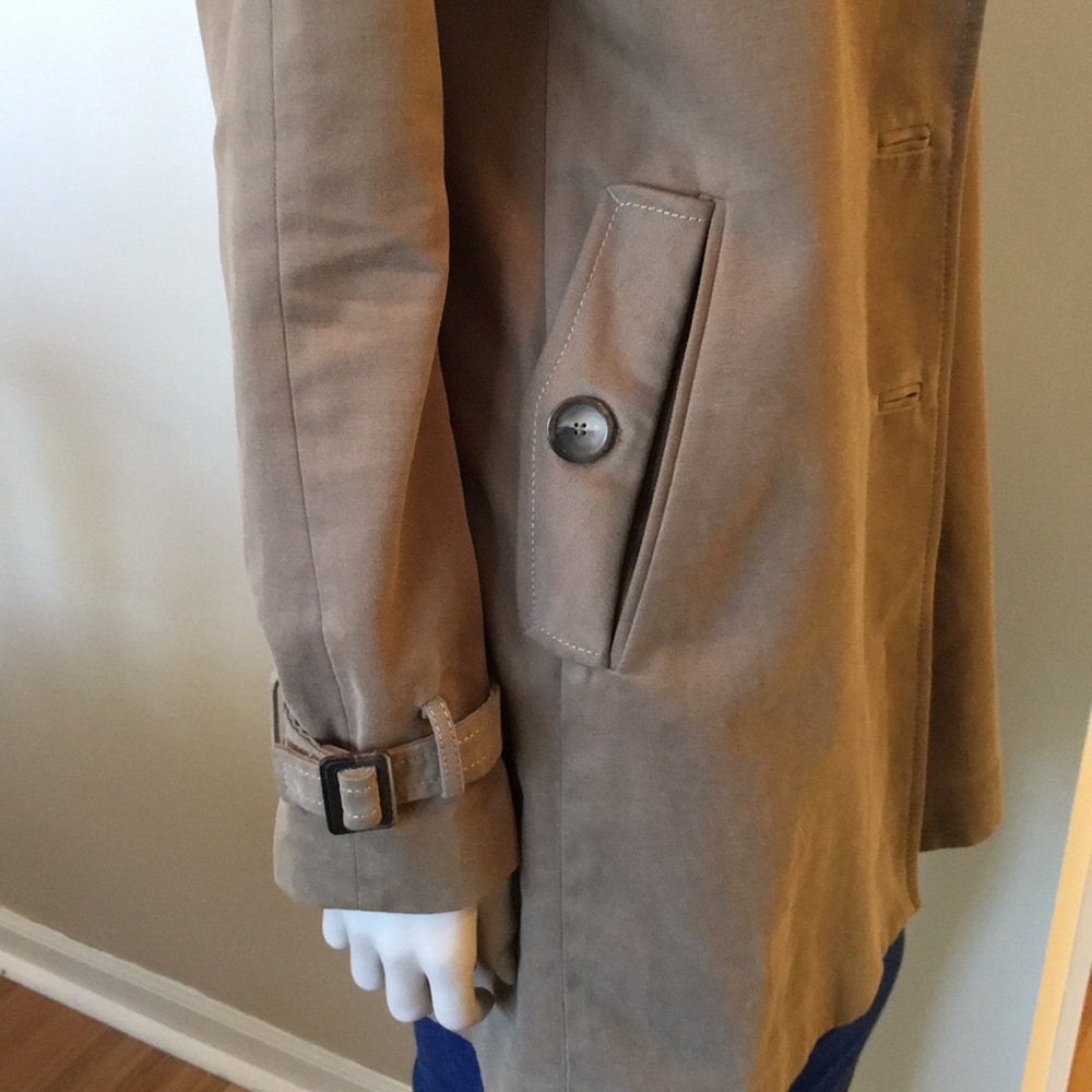 Zara Women Beige Collarless Long Jacket. Size M. D750/A167 - Picture 3 of 6